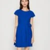 Wal G Milly Knot Ruffle Skater - Robe En Jersey - Electric Blue