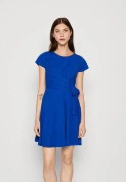 Wal G Milly Knot Ruffle Skater - Robe En Jersey - Electric Blue