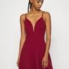 Wal G Vincent Skater Dress - Robe En Jersey - Wine