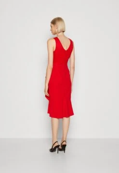 Wal G Sally Wrap Midi Dress - Robe En Jersey - Red -Wal G 52f6f1265ff34536a96b7ab01436190a