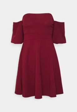 Wal G Renvi Off Shoulder Skater - Robe De Soirée - Berry Wine -Wal G 59d8092bbc5940e2b68fb42b2329be7d