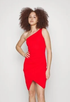 Wal G Dolly Asymmetric Mini - Robe Fourreau - Red