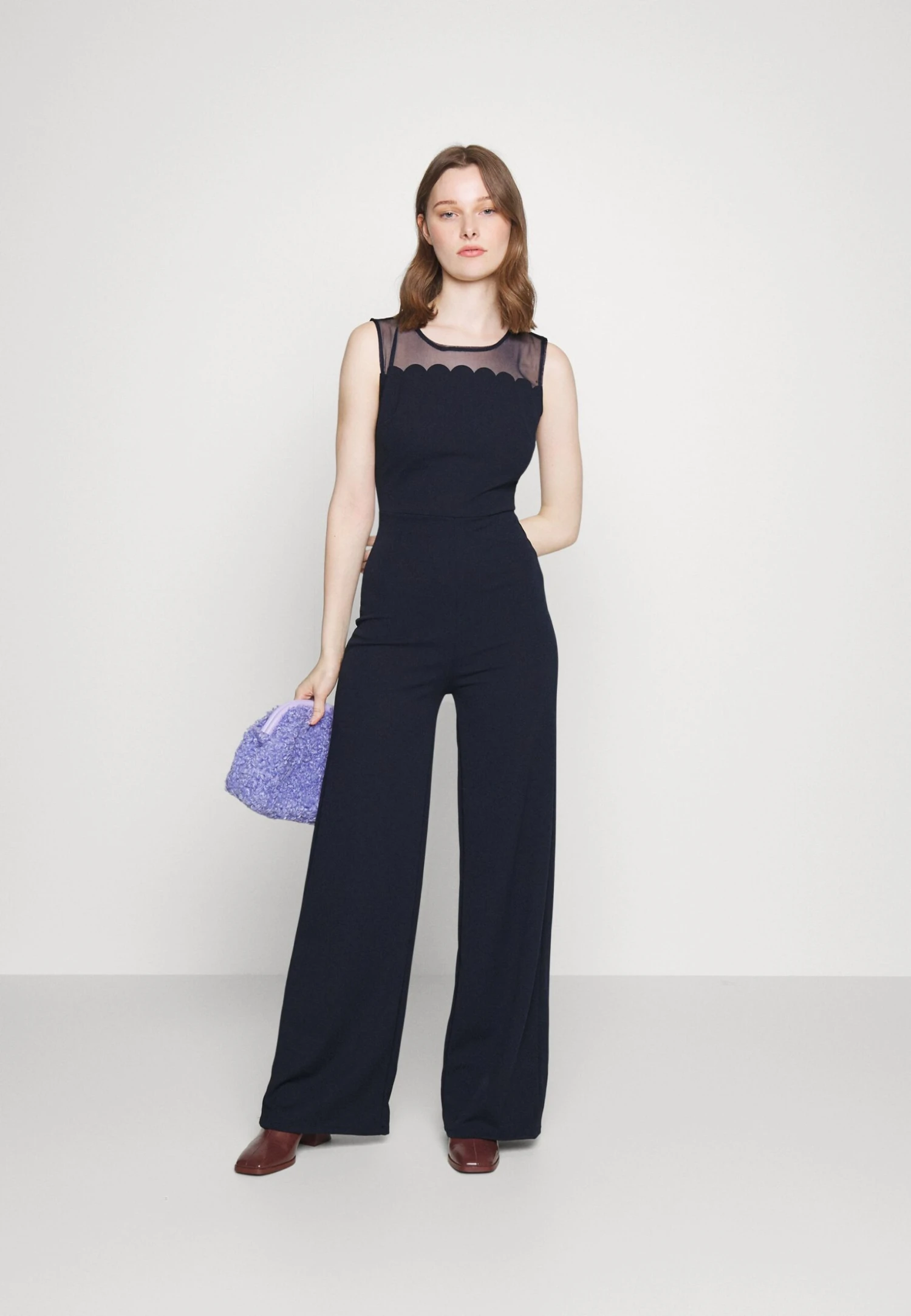 Wal G Jill Mesh Jumpsuit - Combinaison - Navy Blue 4 Wal G Jill Mesh Jumpsuit - Combinaison - Navy Blue – Image 2
