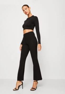 Wal G Ross Flare Trouser - Pantalon Classique - Black -Wal G 5ae71fa5bdf245dd9a4aaf3fdecf7848