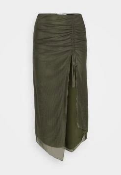 Wal G Roro Midi Skirt - Jupe Crayon - Khaki Green -Wal G 5dbf530d4b544ba88ad8d7b8a49ee252