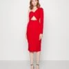 Wal G Lacey Midi Dress - Robe De Soirée - Red -Wal G 64e0f7e7d4174ea1968a9c2a265a138c