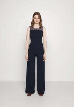 Wal G Jill Mesh Jumpsuit - Combinaison - Navy Blue