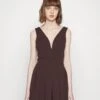 Wal G Plain V Neck Skater - Robe De Jour - Dark Brown -Wal G 6f9ccc8dec8c47d2a863de3f1608acf5
