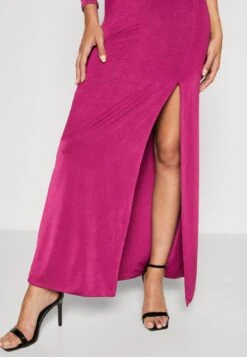 Wal G Arrabella One Sleeve Maxi - Robe En Jersey - Magenta -Wal G 7185c3cc4813489a9156b4283602e0ec