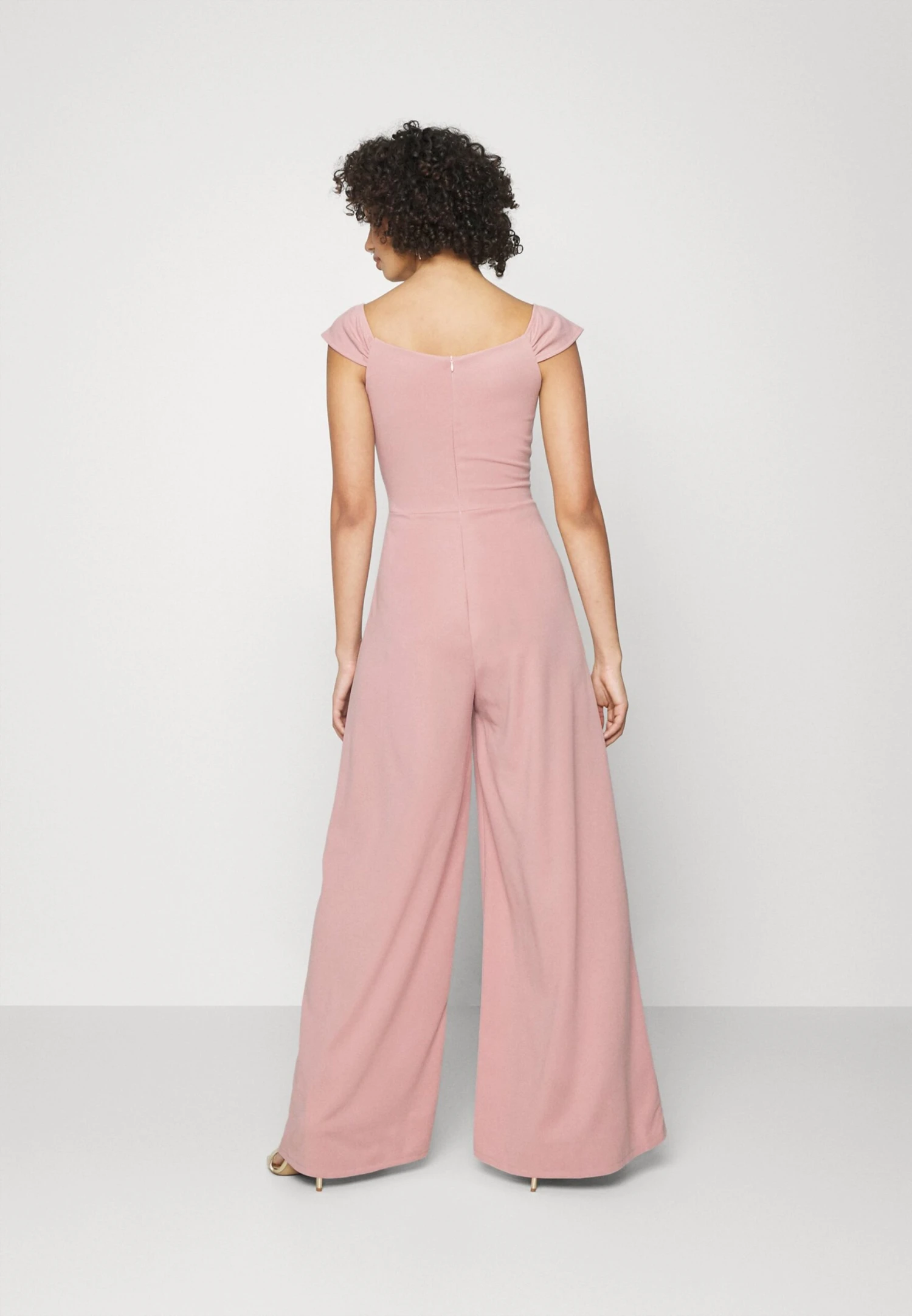 Teo V Neck Wide Leg Bow - Combinaison - Blush Pink 5 Teo V Neck Wide Leg Bow - Combinaison - Blush Pink – Image 3