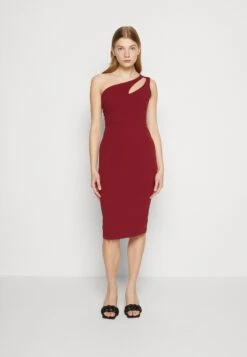 Wal G Ella Cut Out Midi Dress - Robe De Soirée - Wine