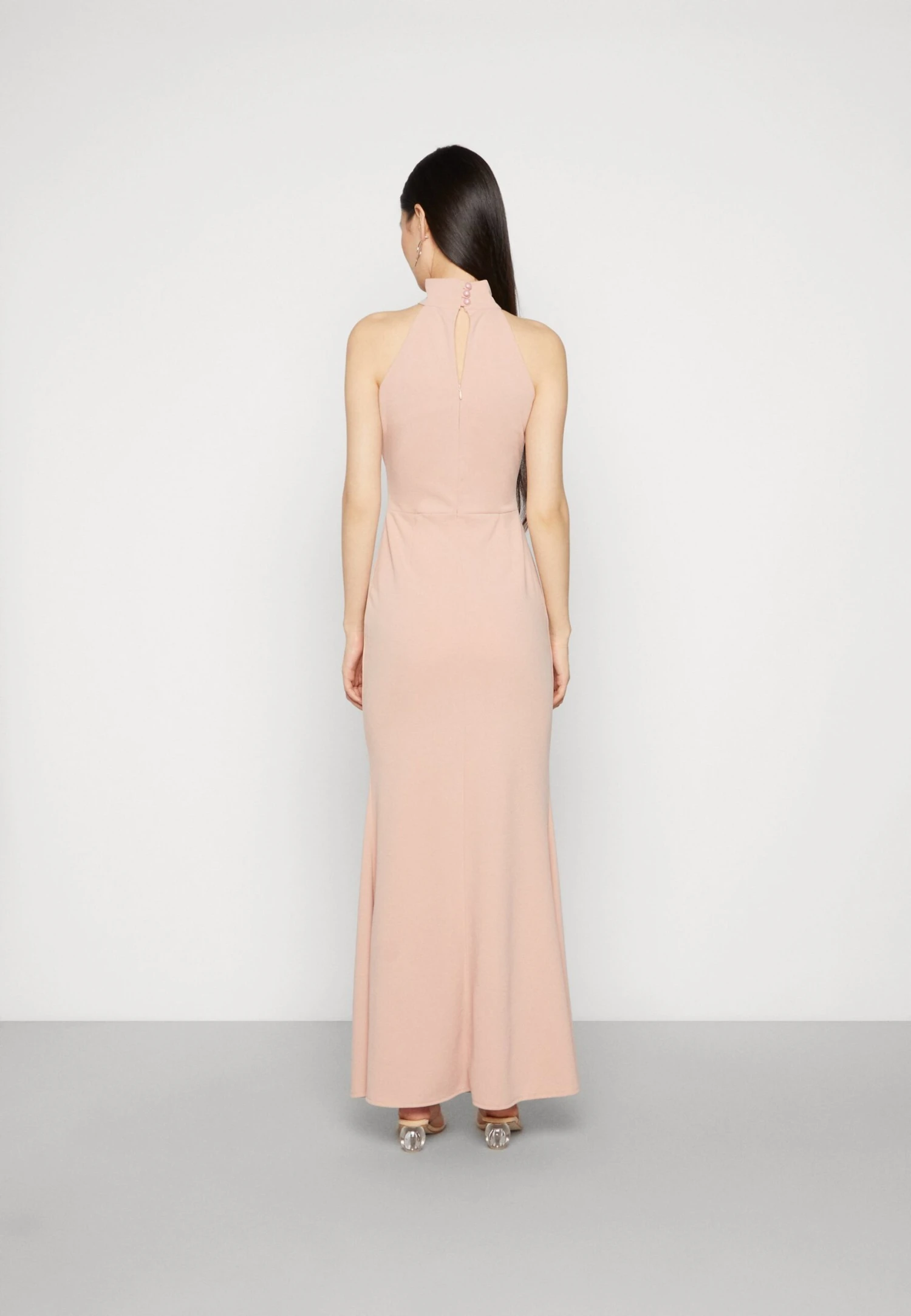 Wal G Sara Halter Neck Maxi Dress - Robe De Cocktail - Blush Pink 5 Wal G Sara Halter Neck Maxi Dress - Robe De Cocktail - Blush Pink – Image 3