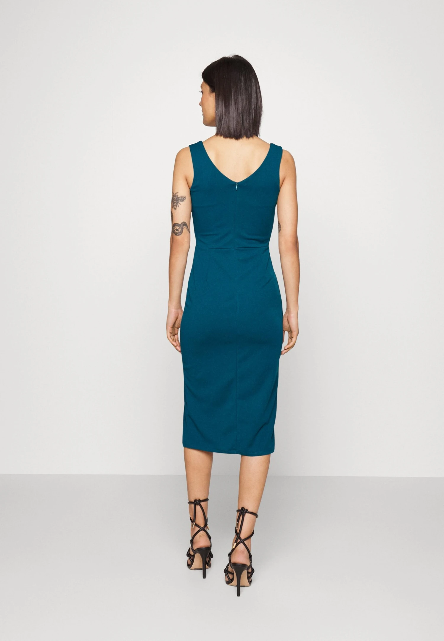 Wal G Cruise Midi Dress - Robe Fourreau - Dark Teal Blue 5 Wal G Cruise Midi Dress - Robe Fourreau - Dark Teal Blue – Image 3