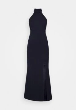 Wal G Halter Neck Maxi Dress - Robe De Cocktail - Navy Blue -Wal G 78f200359b2f42879248a0f4e2308e0c