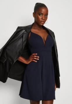 Wal G Vincent Skater Dress - Robe En Jersey - Navy Blue -Wal G 7aaefa8982234b199702f51844e00963