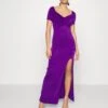 Wal G Wedding Odette Off Shoulder Maxi - Robe De Cocktail - Purple -Wal G 7c380c4275b744d5b6be4c283b041ae1
