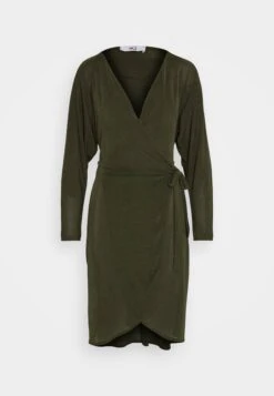 Wal G Zarah Wrap Mini - Robe En Jersey - Olive Green -Wal G 80d6d4ea7d96428dad7b7a5890b13009