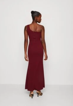 Wal G Soya One Shoulder Maxi Dress - Robe En Jersey - Berry Wine -Wal G 811aac918672427aa369e753b2346265