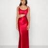 Wal G Sharara Cut Out Dress - Robe De Soirée - Red