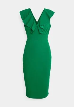 Wal G Himani V Neck Midi Dress - Robe Fourreau - Leaf Green -Wal G 88a232d98f024985808a661d99707bd6