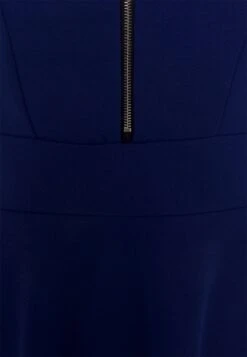 Wal G Danya Ruffle Sleeve Zip Skater Dress - Robe En Jersey - Electric Blue -Wal G 88d3447a36a844a98f71beccdeae305c