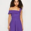 Wal G Noelle Off The Shoulder Skater - Robe En Jersey - Purple -Wal G 8b4045f190324cfd896f1f29c7f77c50