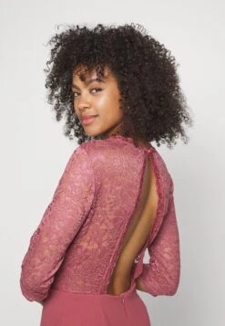 Wal G Wgxzl Wedding - Rose Lace Top Maxi Dress - Robe De Cocktail - Dark Mauve Pink -Wal G 8d3b02682fcb479eaedf7e5d8b666cf2