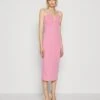 Wal G Dina V Neck Midi - Robe Fourreau - Rose Pink -Wal G 8d8dcb2f4c764bc0a411b4ce97451fa7