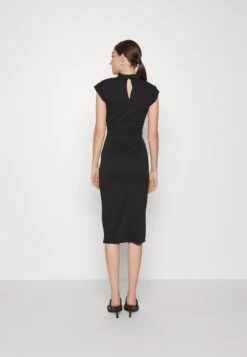 Bambinaroll Neck Midi Dress - Robe En Jersey - Black -Wal G 9306d8d5949d4136878a3565d3227aa6