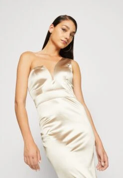 Wal G Evalina One Sleeve Maxi - Robe De Cocktail - Champagne -Wal G 9346ebbebd34415996d3098c673a1593