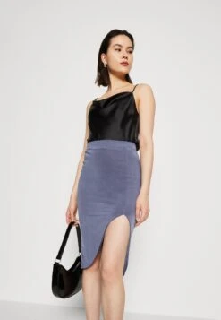 Wal G Party Ty Midi Skirt - Jupe Crayon - Denim Blue -Wal G 96b6291bad474f90bfa4f7e1c382d2c2