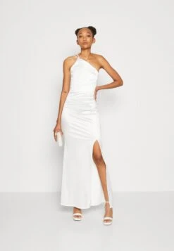 Wal G Chantal One Shoulder Maxi - Robe De Cocktail - White -Wal G 96b71e3ccdd940a0b17cef612588a045