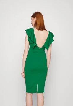 Wal G Himani V Neck Midi Dress - Robe Fourreau - Leaf Green -Wal G 97202d391811482ab588e14566084da3