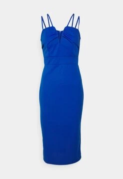 Wal G Sakeen V Neck Midi Dress - Robe De Soirée - Electric Blue -Wal G 9ca809f9a220480f9c90eeab079d0fef