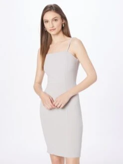 Wal G Mini-robes Robe ILANA Femme Gris Argenté -Wal G a22ace5244f92acd457f7a174e1a7994