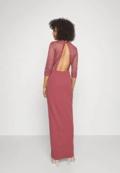 Wal G Wgxzl Wedding - Rose Lace Top Maxi Dress - Robe De Cocktail - Dark Mauve Pink -Wal G a5d8c2469c9343dc8e449c361c7e49b1