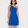 Wal G Frieda One Shoulder Skater Dress - Robe De Soirée - Electric Blue