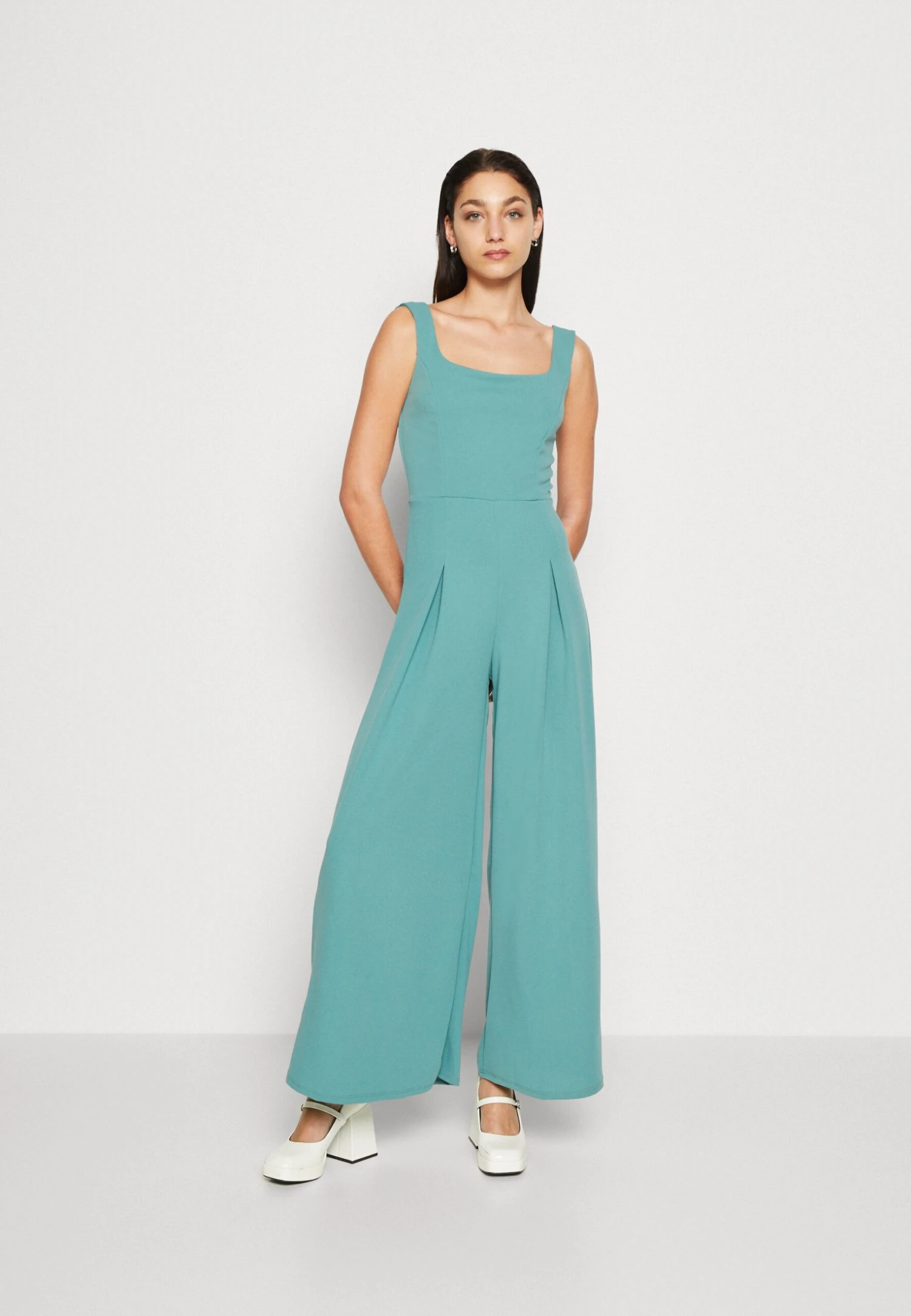 Wal G Rian Wide Leg Pleat - Combinaison - Sage Green 3 Wal G Rian Wide Leg Pleat - Combinaison - Sage Green