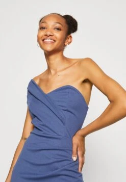 Wal G Milly One Shoulder Dress - Robe En Jersey - Denim Blue -Wal G a7b7f8972e9341128dae8efde1ab243e