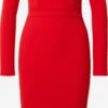 Wal G Robes Midi Robe Femme Rouge -Wal G aa61043f79477ab6dcf6a2961bd9565a