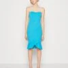 Wal G Chrissy Ruffle Midi - Robe En Jersey - Mediterranean Blue