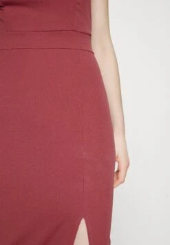 Wal G Treema One Sleeve Maxi - Robe En Jersey - Dark Mauve Pink -Wal G aca94a6d69654b309fda8cbf724ccf24