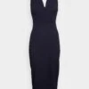 V Neck Midi - Robe En Jersey - Navy Blue -Wal G ae707695f4514924a5362b92838e7894