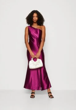 Wal G One Shoulder Maxi Dress - Robe De Cocktail - Plum -Wal G afc99ef9c487427380c89252b42c6cc8