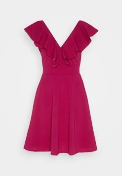 Wal G Micky Ruffle Skater - Robe De Soirée - Raspberry -Wal G b3045e9e67eb4df194b954ae5165b519