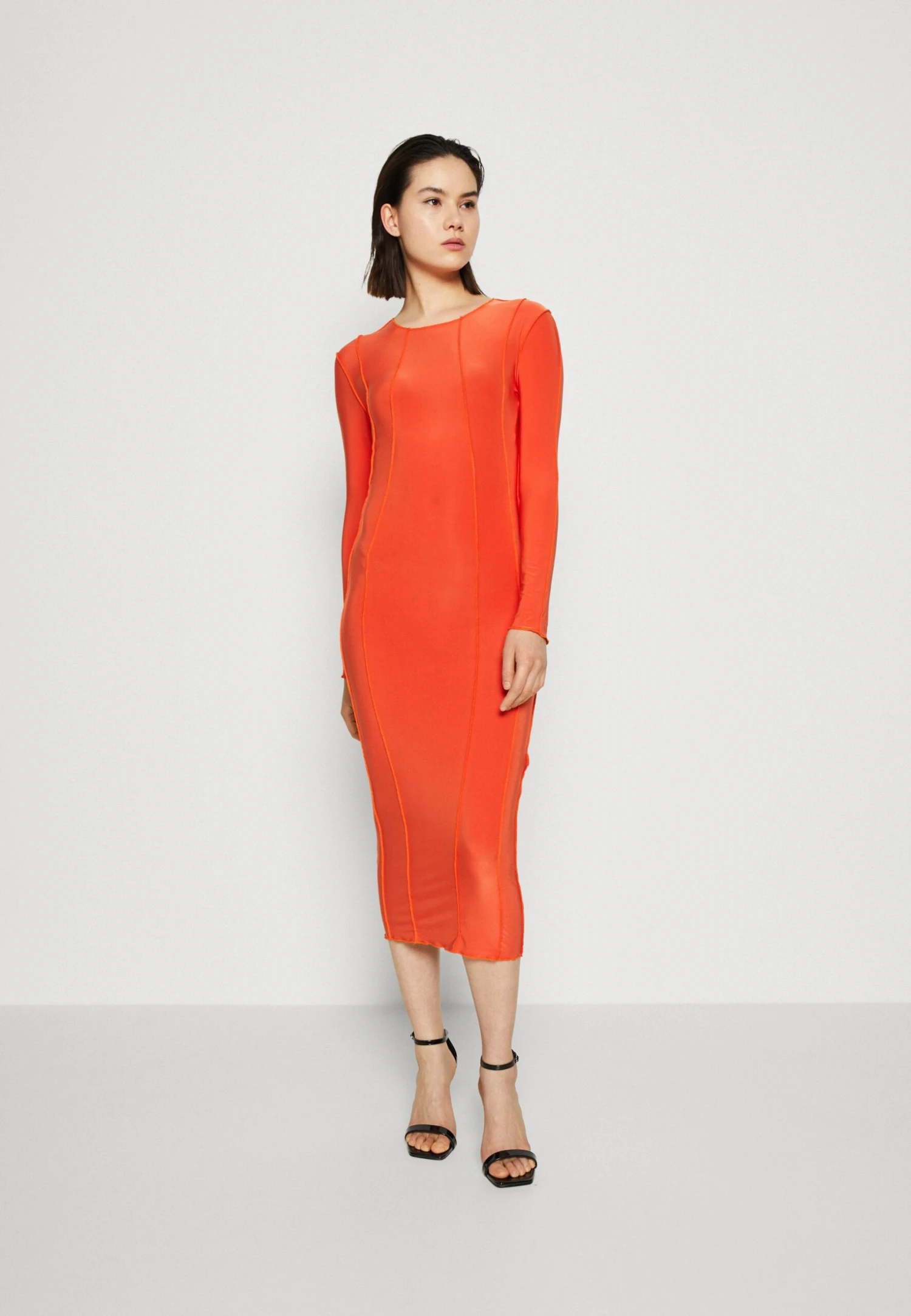 Wal G Dash Panel Midi - Robe En Jersey - Orange 3 Wal G Dash Panel Midi - Robe En Jersey - Orange