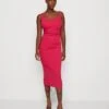 Wal G Mima Midi - Robe En Jersey - Fuchsia -Wal G b87353d6de1c4b518ab333c60cfd4ff5