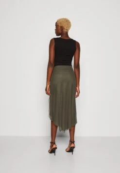 Wal G Roro Midi Skirt - Jupe Crayon - Khaki Green -Wal G ba015c7cb0b6477eb577b8151589bdfe