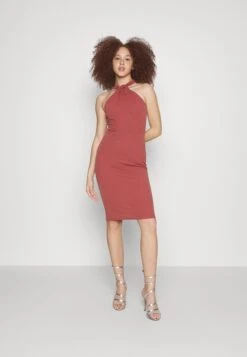 Wal G Halter Midi - Robe Fourreau - Dark Mauve Pink