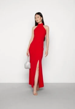 Wal G Halter Neck Maxi Dress - Robe De Cocktail - Red -Wal G bd0d5270211949e18adc9d486318ff07